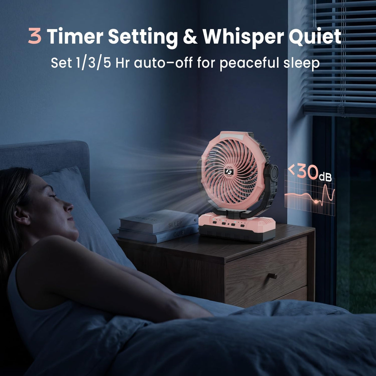 FRIZCOL 3-in-1 Camping Fan - Portable Fans Rechargeable - 24000mAh Battery Powered Fan with Light & Remote for Indoor, Outdoor, Tent, Travel, Fishing, Jobsite, Gifts for Men Dad Him - Green