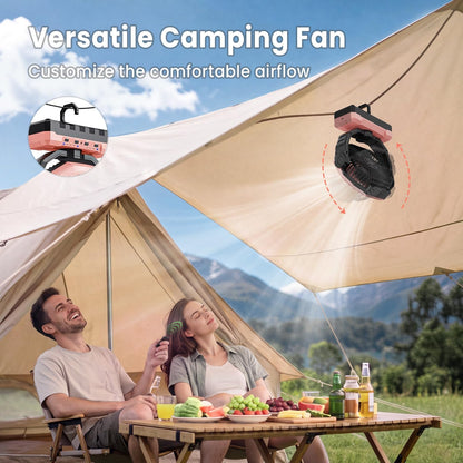 FRIZCOL 3-in-1 Camping Fan - Portable Fans Rechargeable - 24000mAh Battery Powered Fan with Light & Remote for Indoor, Outdoor, Tent, Travel, Fishing, Jobsite, Gifts for Men Dad Him - Green