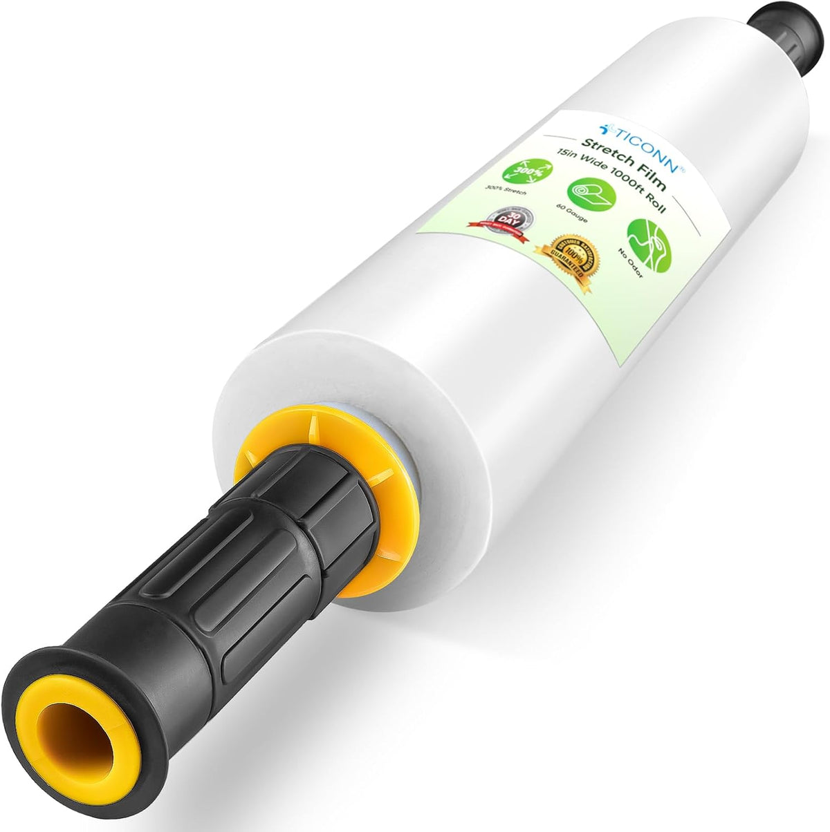 Stretch Wrap Roll, 15 in x 1000 ft Plastic Wrap for Moving Furniture
