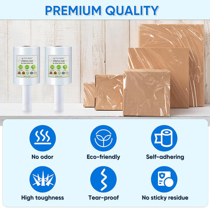Stretch Wrap Roll, 15 in x 1000 ft Plastic Wrap for Moving Furniture