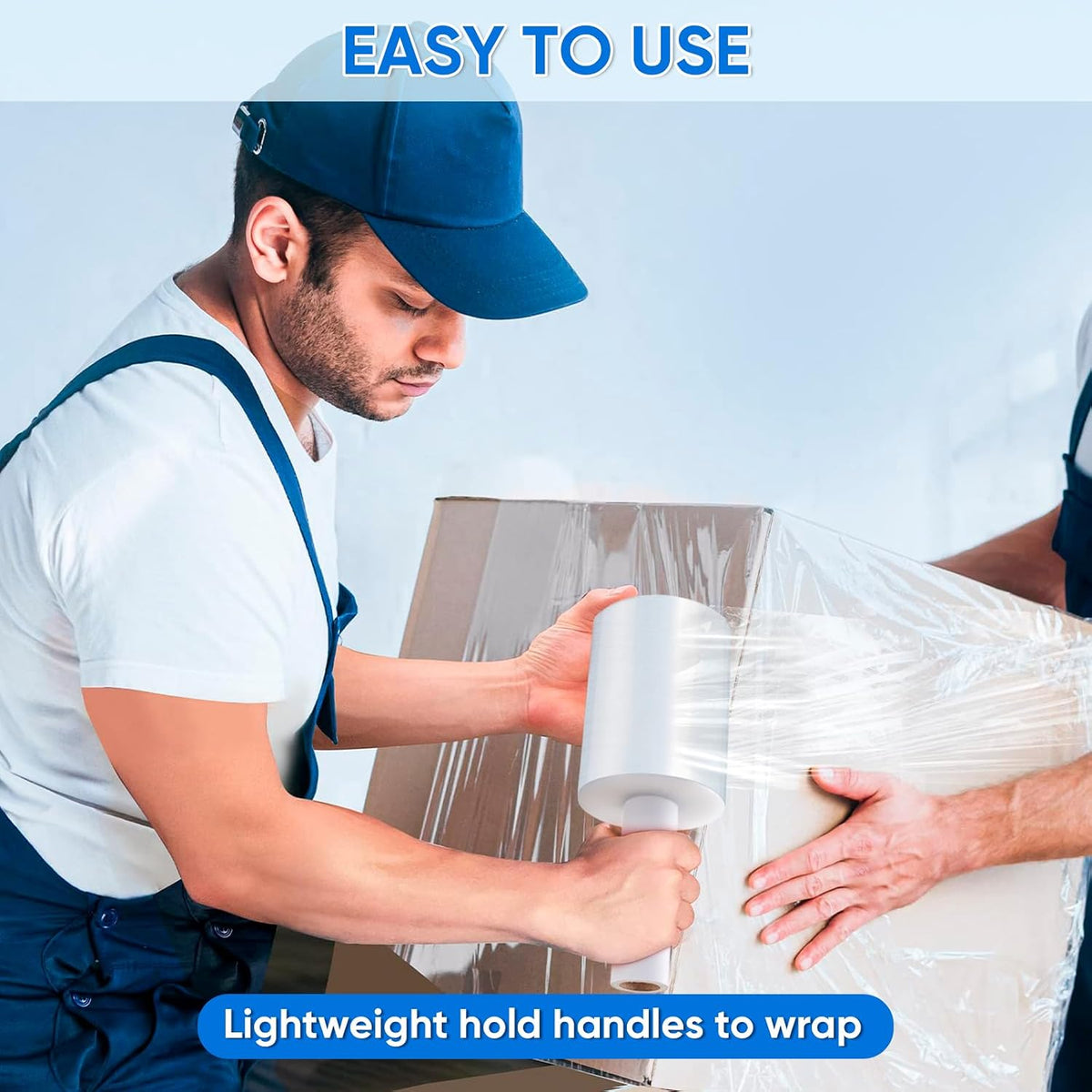Stretch Wrap Roll, 15 in x 1000 ft Plastic Wrap for Moving Furniture