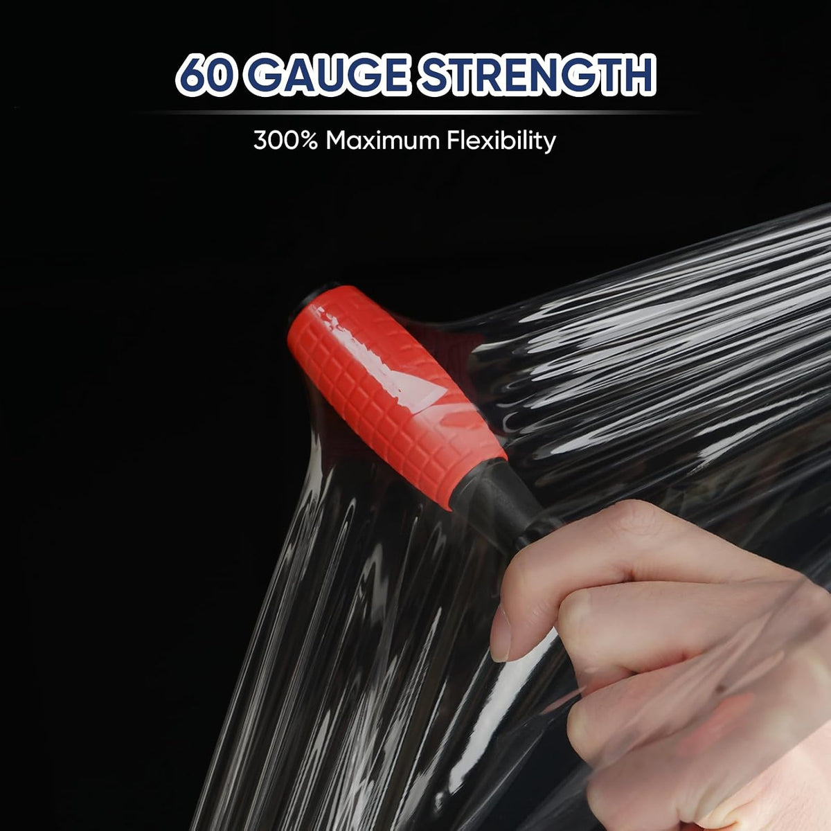 Stretch Wrap Roll, 15 in x 1000 ft Plastic Wrap for Moving Furniture
