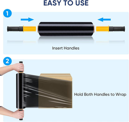 Stretch Wrap Roll, 15 in x 1000 ft Plastic Wrap for Moving Furniture