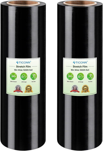 Stretch Wrap Roll, 15 in x 1000 ft Plastic Wrap for Moving Furniture