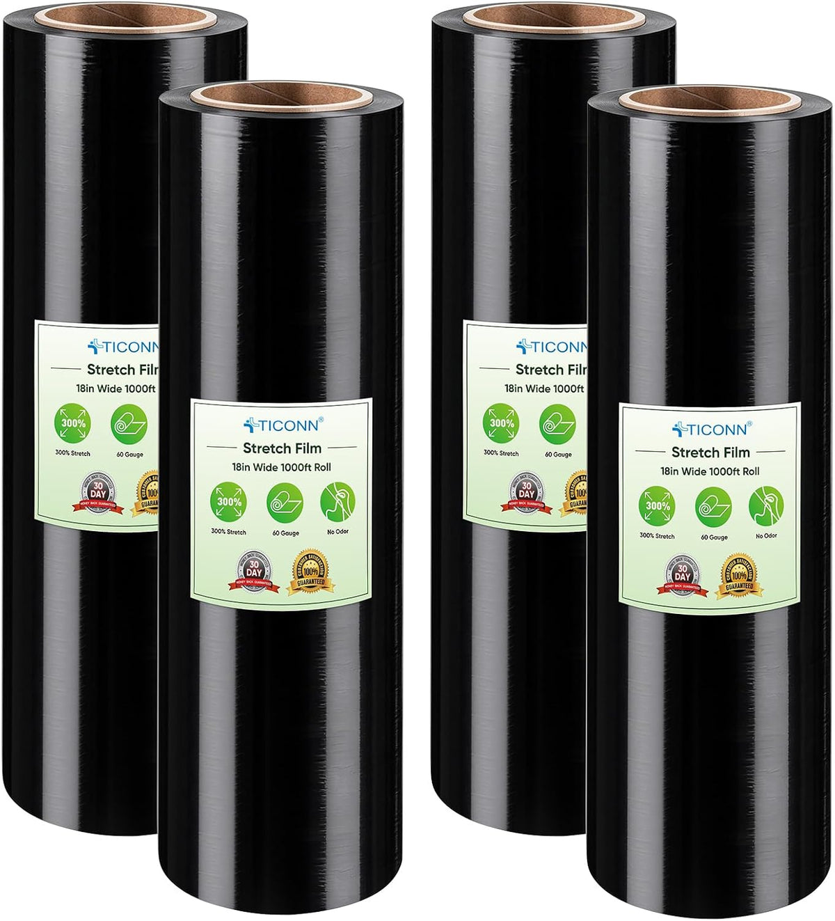 Stretch Wrap Roll, 15 in x 1000 ft Plastic Wrap for Moving Furniture