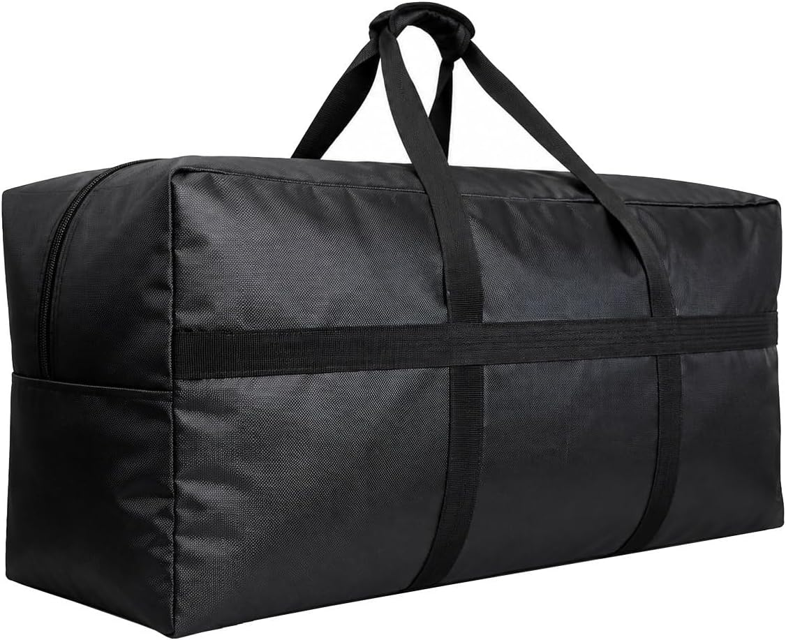 Extra Large Duffle Bag for Travel, Big XL Foldable Duffel Black