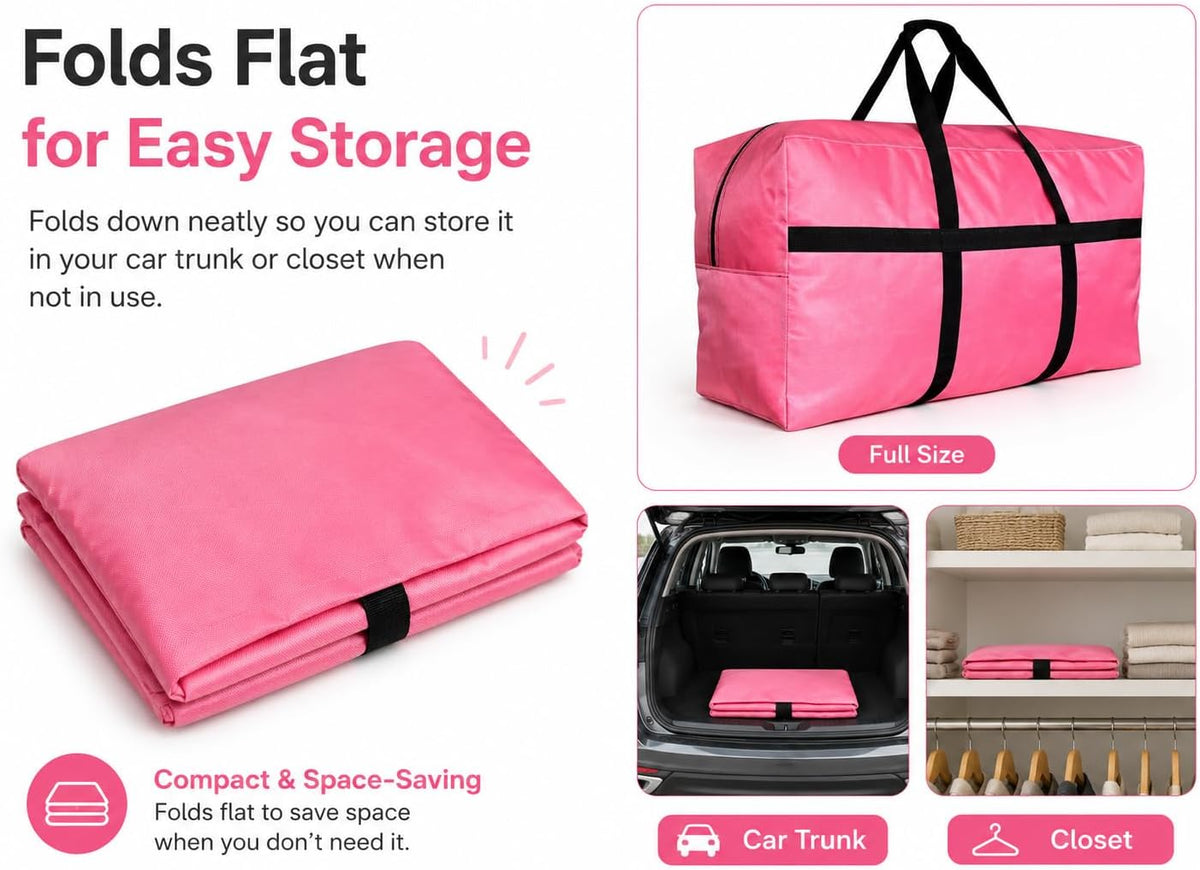 Extra Large Duffle Bag for Travel, Big XL Foldable Duffel Black