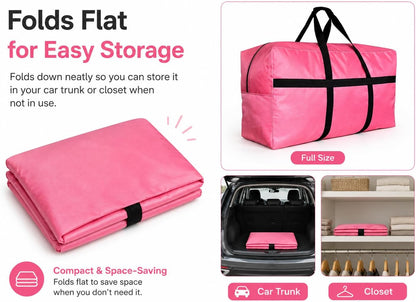 Extra Large Duffle Bag for Travel, Big XL Foldable Duffel Black