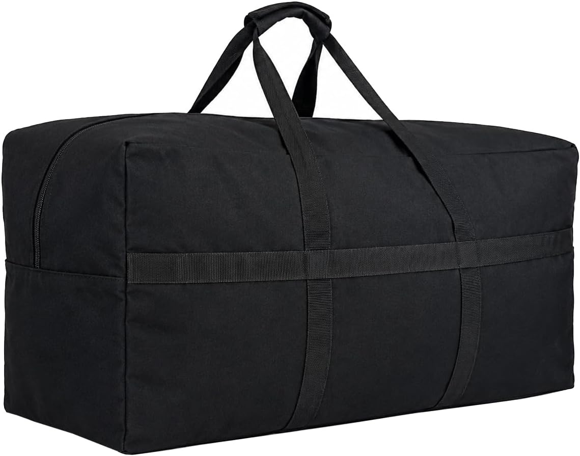 Extra Large Duffle Bag for Travel, Big XL Foldable Duffel Black