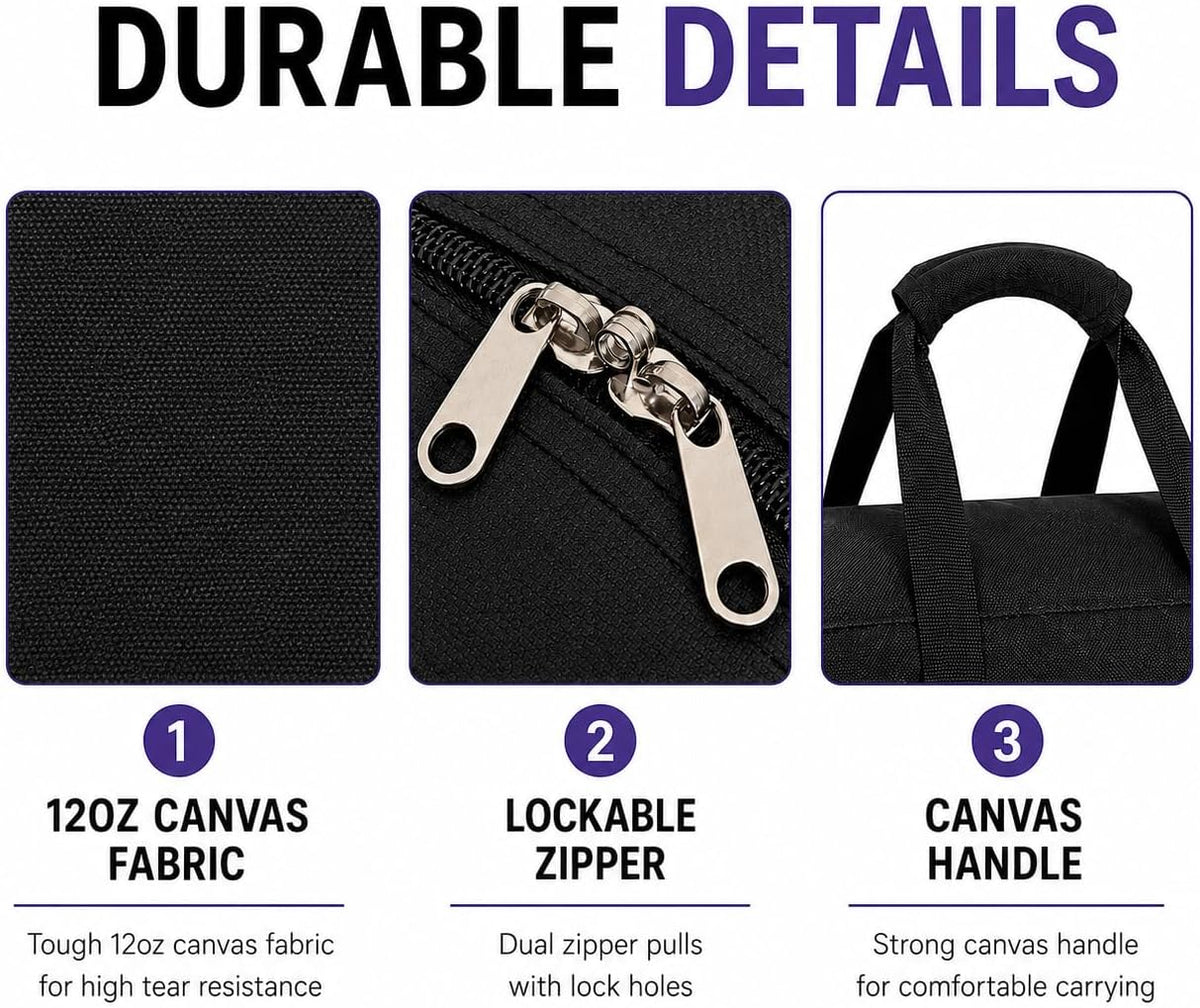 Extra Large Duffle Bag for Travel, Big XL Foldable Duffel Black