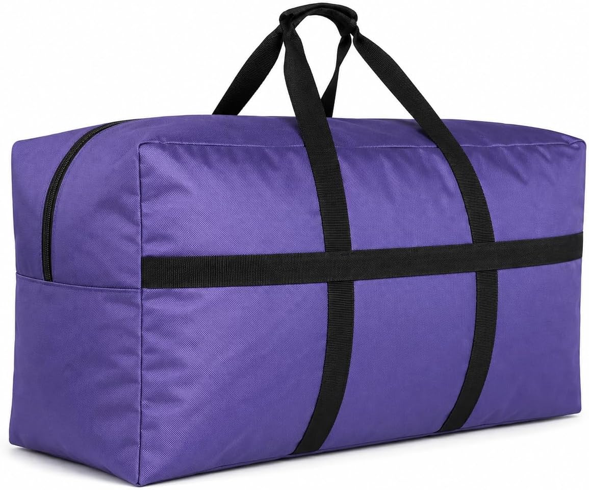 Extra Large Duffle Bag for Travel, Big XL Foldable Duffel Black