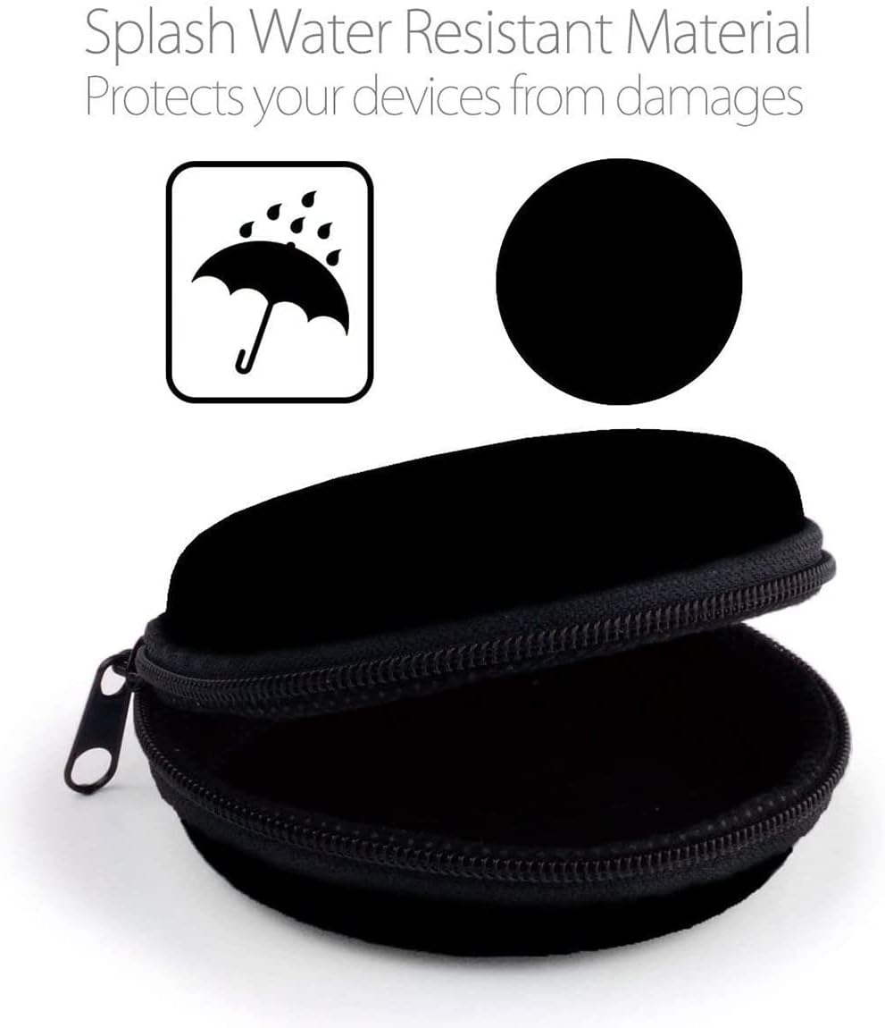 Earphone Case, Headphone Earbud Hard Protective Carrying earplug Case Bag for Wired Earphones MP3 Small Items