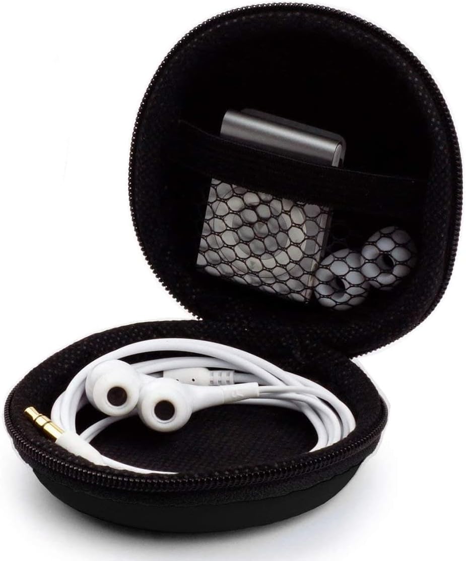 Earphone Case, Headphone Earbud Hard Protective Carrying earplug Case Bag for Wired Earphones MP3 Small Items