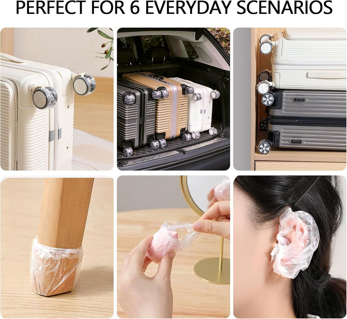 Suitcase Wheel Covers, 100 Pack Luggage Wheel Protector Covers