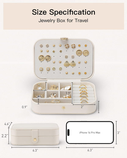 Travel Jewelry Case, Portable Jewelry Earring Box Organizer