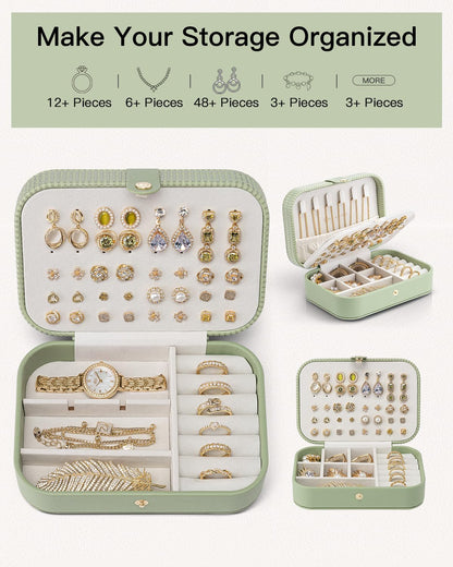 Travel Jewelry Case, Portable Jewelry Earring Box Organizer