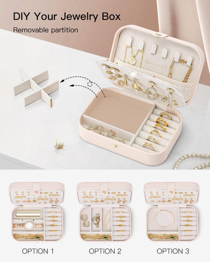 Travel Jewelry Case, Portable Jewelry Earring Box Organizer