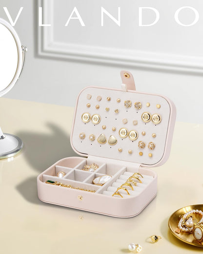Travel Jewelry Case, Portable Jewelry Earring Box Organizer