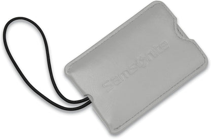2-Pack Vinyl ID Tags, Light Grey