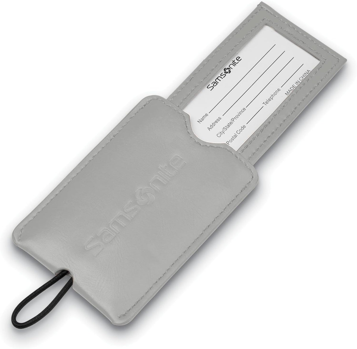 2-Pack Vinyl ID Tags, Light Grey