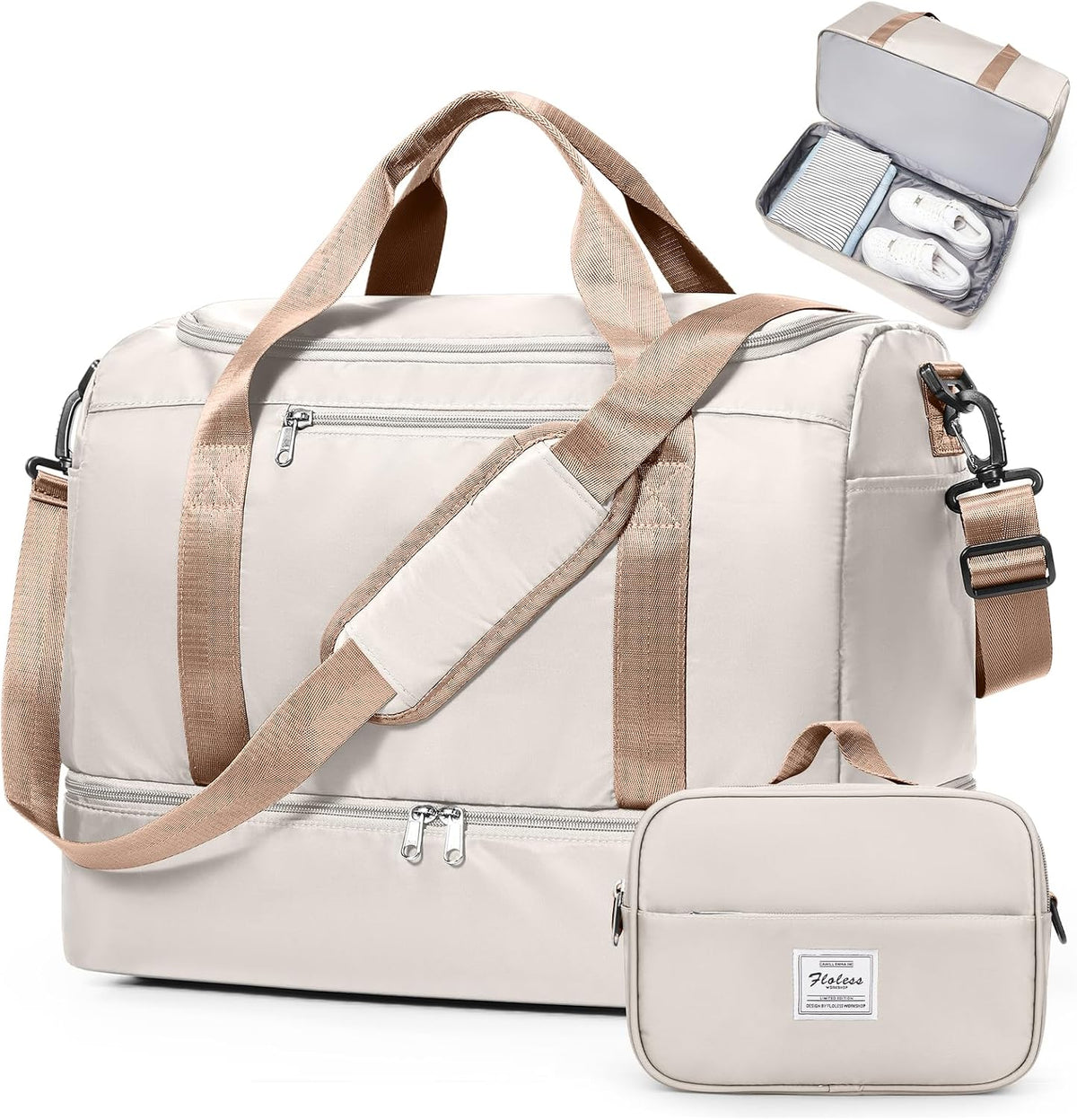 Extra Large Travel Duffle Bag, Carry-On Weekender Bags for Women Travel - Colors B