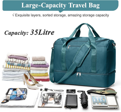 Extra Large Travel Duffle Bag, Carry-On Weekender Bags for Women Travel - Colors B