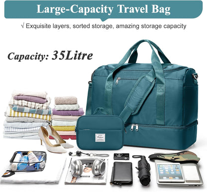 Extra Large Travel Duffle Bag, Carry-On Weekender Bags for Women Travel - Colors B