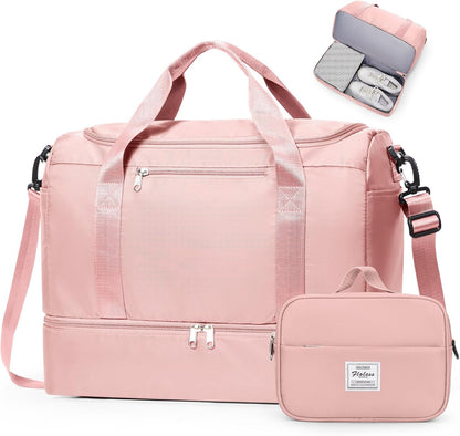 Extra Large Travel Duffle Bag, Carry-On Weekender Bags for Women Travel - Colors B