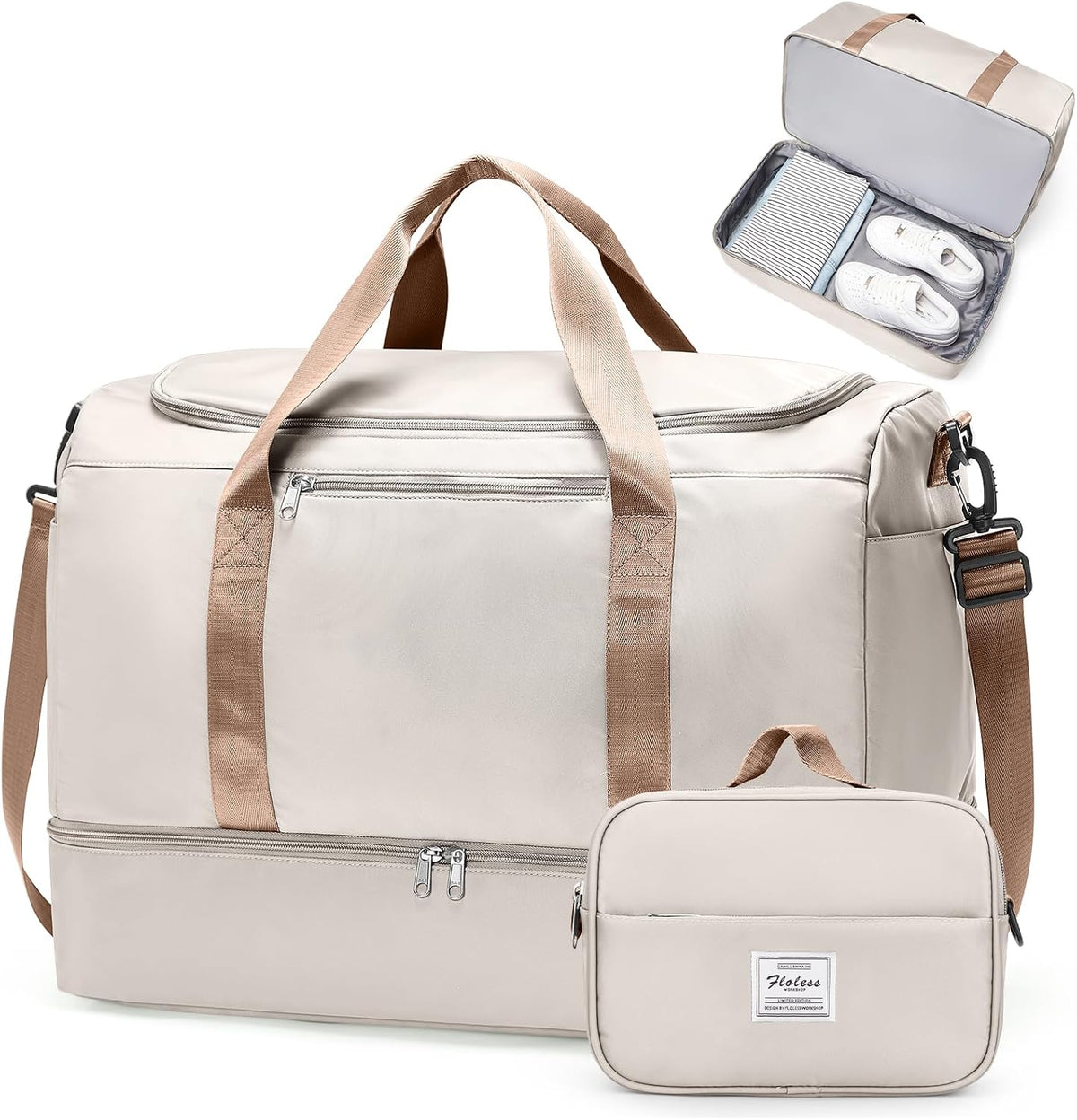 Extra Large Travel Duffle Bag, Carry-On Weekender Bags for Women Travel - Colors B