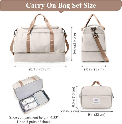 Extra Large Travel Duffle Bag, Carry-On Weekender Bags for Women Travel - Colors B