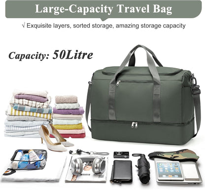 Extra Large Travel Duffle Bag, Carry-On Weekender Bags for Women Travel - Colors B