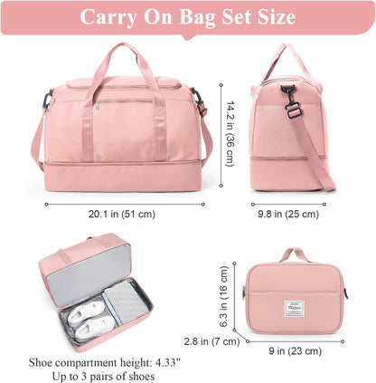 Extra Large Travel Duffle Bag, Carry-On Weekender Bags for Women Travel - Colors B