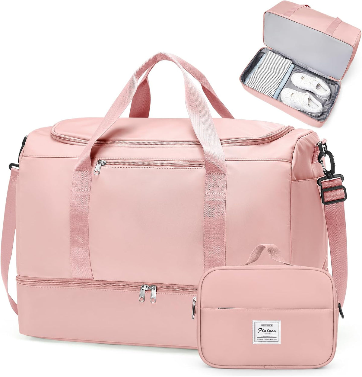 Extra Large Travel Duffle Bag, Carry-On Weekender Bags for Women Travel - Colors B
