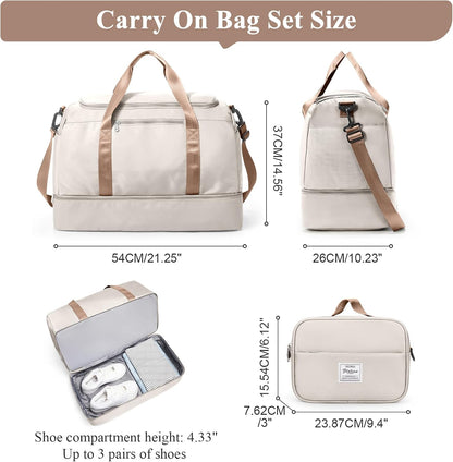 Extra Large Travel Duffle Bag, Carry-On Weekender Bags for Women Travel - Colors B
