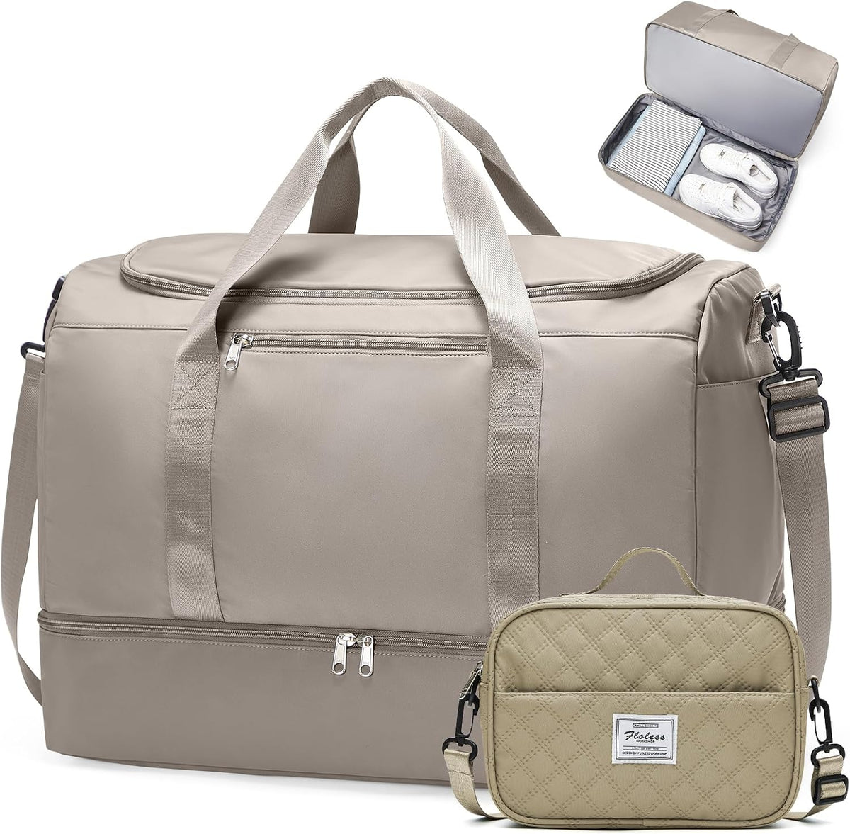 Extra Large Travel Duffle Bag, Carry-On Weekender Bags for Women Travel - Colors B