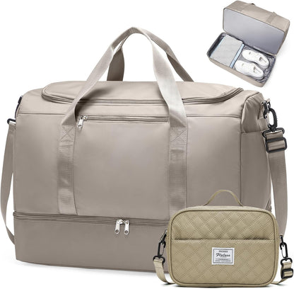 Extra Large Travel Duffle Bag, Carry-On Weekender Bags for Women Travel - Colors B