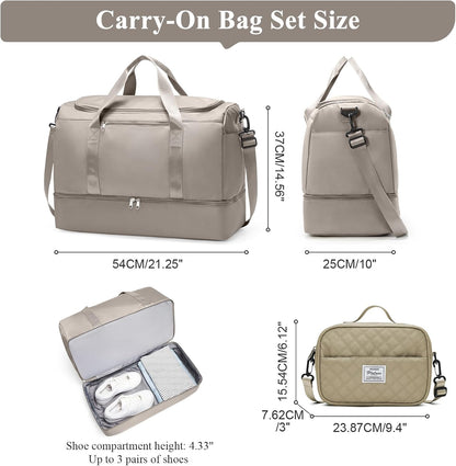 Extra Large Travel Duffle Bag, Carry-On Weekender Bags for Women Travel - Colors B