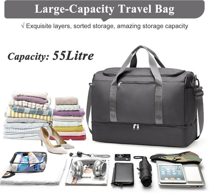 Extra Large Travel Duffle Bag, Carry-On Weekender Bags for Women Travel - Colors B