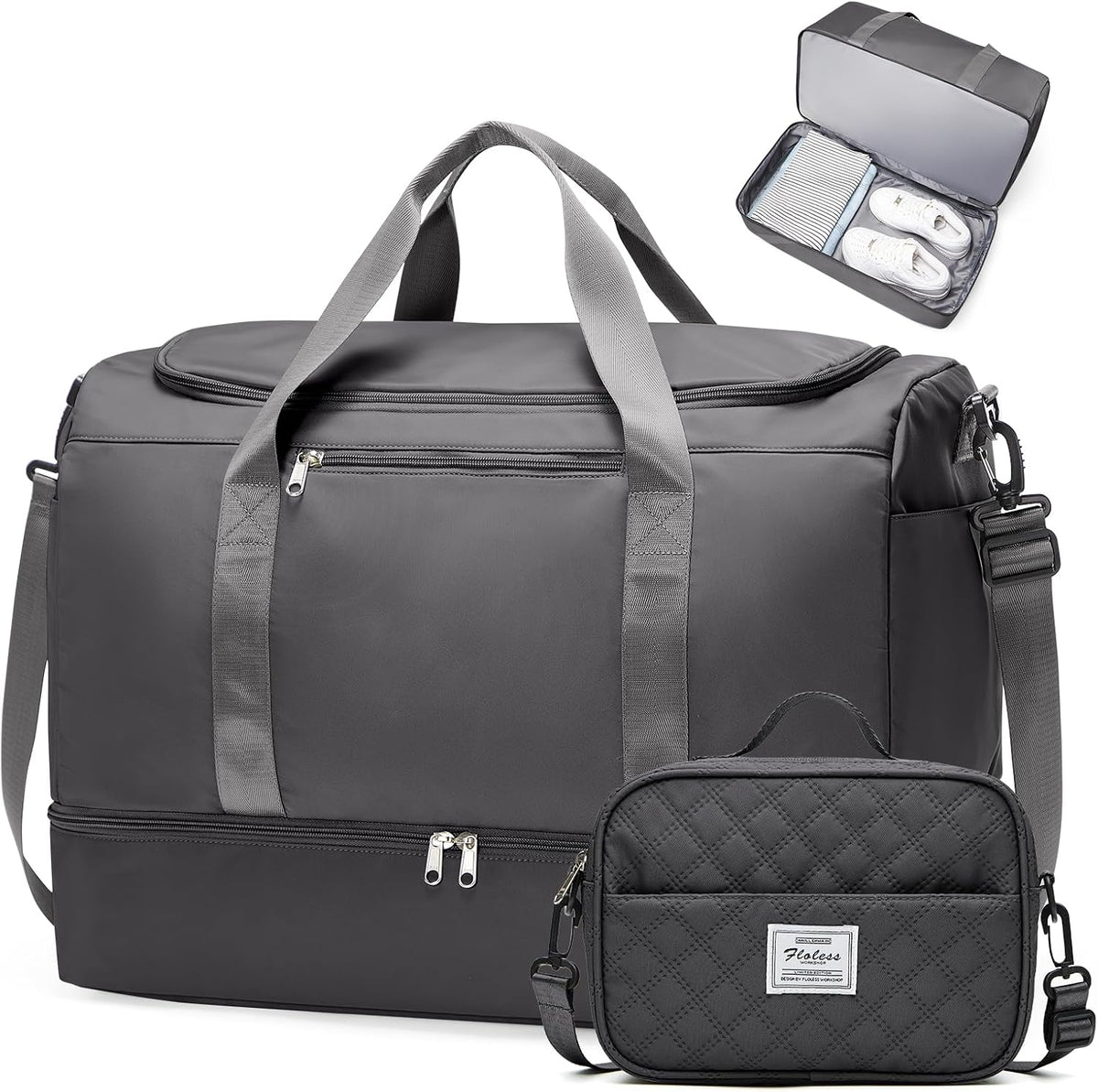 Extra Large Travel Duffle Bag, Carry-On Weekender Bags for Women Travel - Colors B