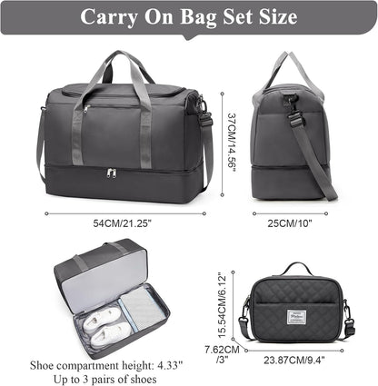 Extra Large Travel Duffle Bag, Carry-On Weekender Bags for Women Travel - Colors B