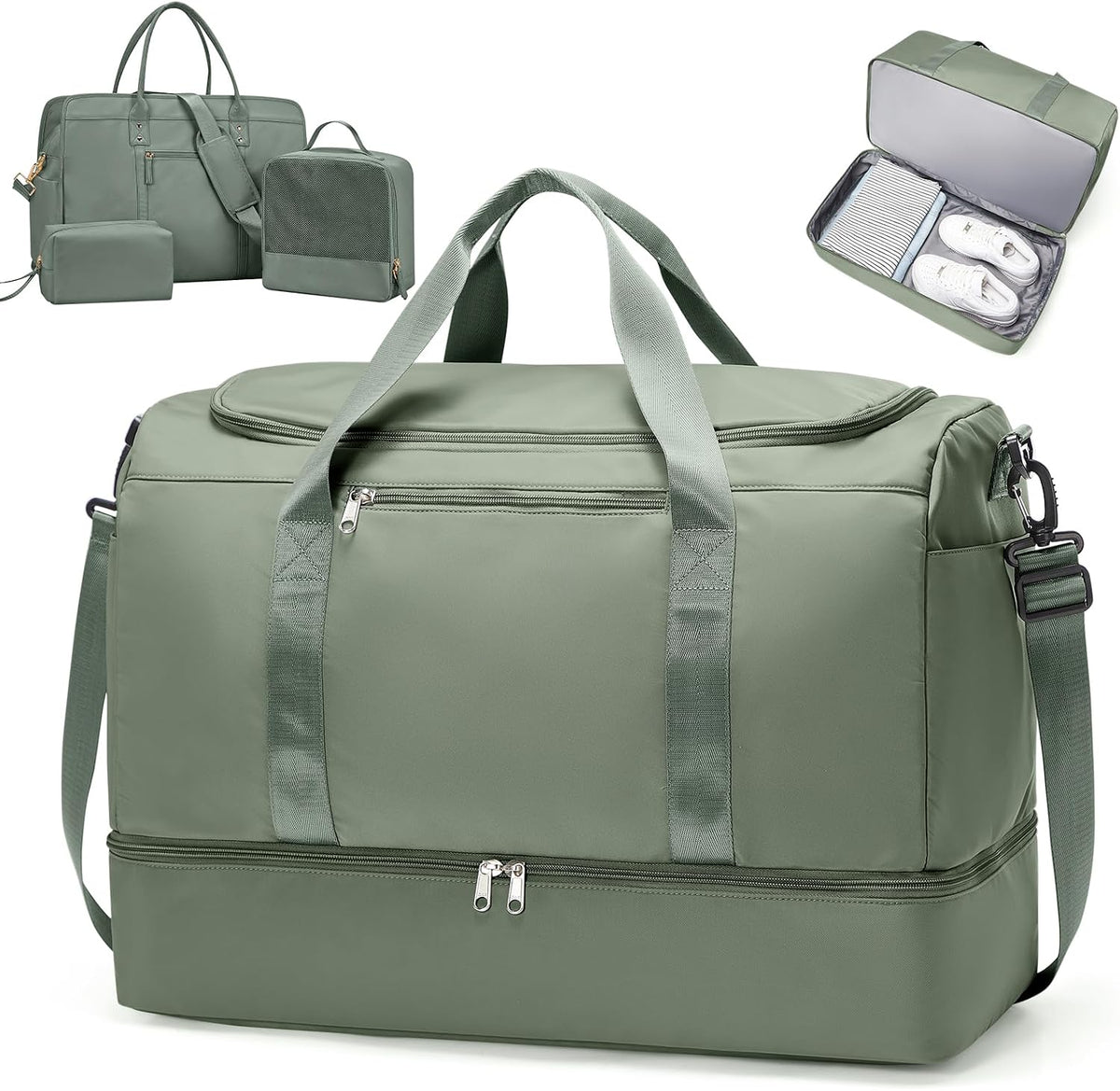 Extra Large Travel Duffle Bag, Carry-On Weekender Bags for Women Travel - Colors B