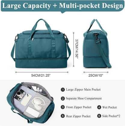 Extra Large Travel Duffle Bag, Carry-On Weekender Bags for Women Travel - Colors B