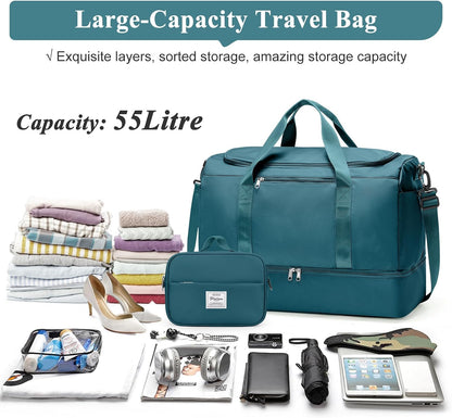 Extra Large Travel Duffle Bag, Carry-On Weekender Bags for Women Travel - Colors B
