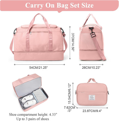 Extra Large Travel Duffle Bag, Carry-On Weekender Bags for Women Travel - Colors B
