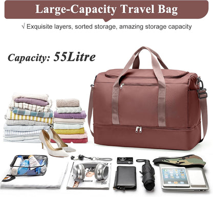 Extra Large Travel Duffle Bag, Carry-On Weekender Bags for Women Travel - Colors B