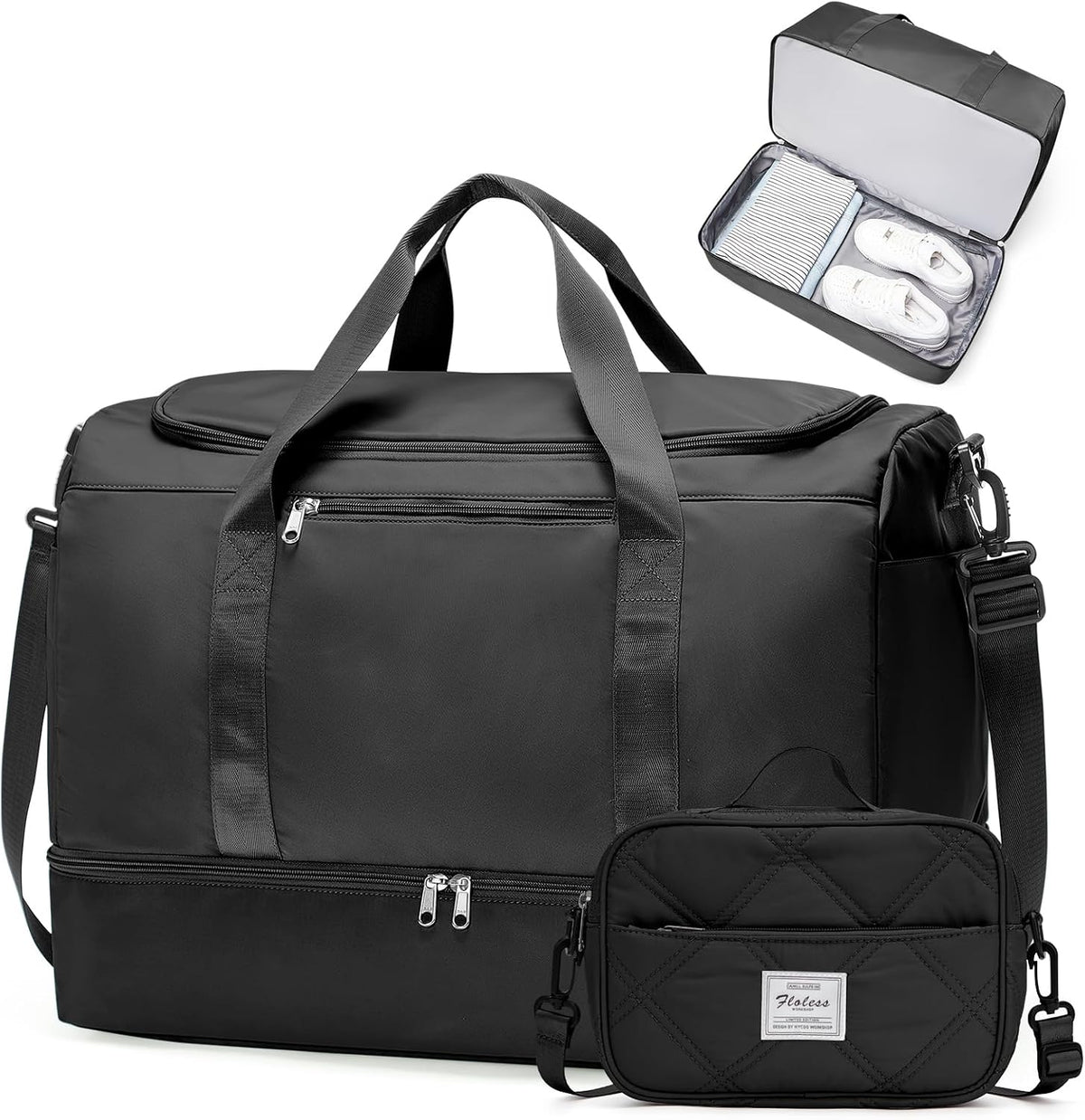 Extra Large Travel Duffle Bag, Carry-On Weekender Bags for Women Travel - Colors B