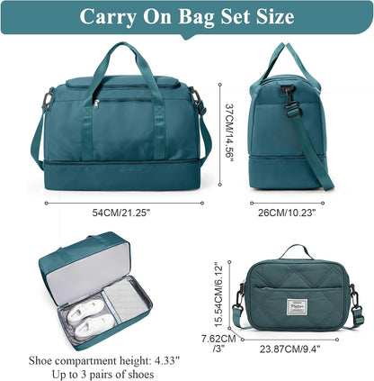 Extra Large Travel Duffle Bag, Carry-On Weekender Bags for Women Travel - Colors B