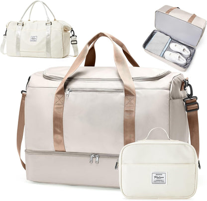 Extra Large Travel Duffle Bag, Carry-On Weekender Bags for Women Travel - Colors B