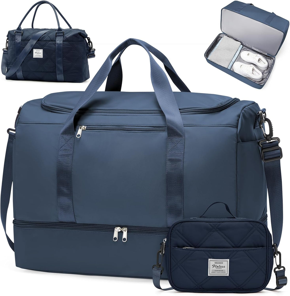 Extra Large Travel Duffle Bag, Carry-On Weekender Bags for Women Travel - Colors B
