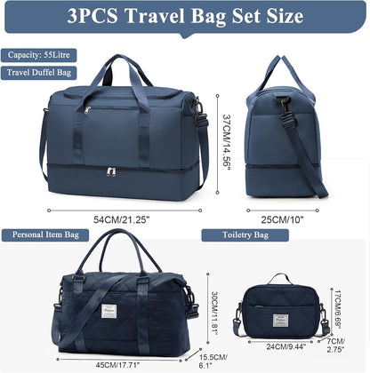 Extra Large Travel Duffle Bag, Carry-On Weekender Bags for Women Travel - Colors B